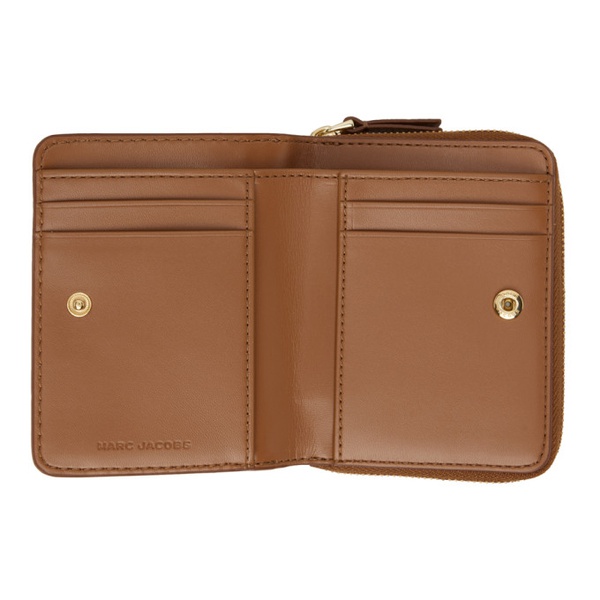 마크제이콥스 마크 제이콥스 Marc Jacobs Brown The Leather Mini Compact Wallet 241190F040010