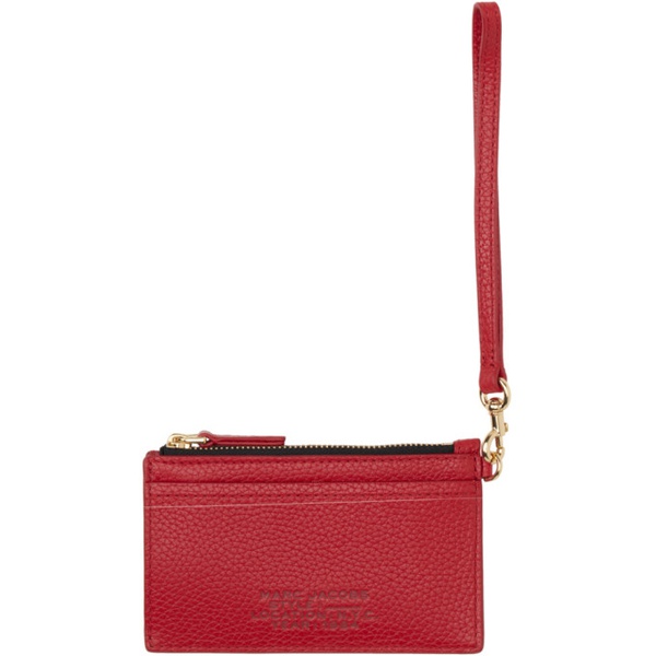 마크제이콥스 마크 제이콥스 Marc Jacobs Red The Leather Top Zip Wristlet Wallet 241190F040043