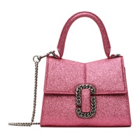 마크 제이콥스 Marc Jacobs Pink The Galactic Glitter St. Marc Mini Top Handle Bag 241190F046000