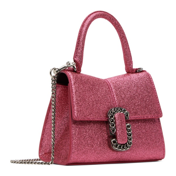 마크제이콥스 마크 제이콥스 Marc Jacobs Pink The Galactic Glitter St. Marc Mini Top Handle Bag 241190F046000