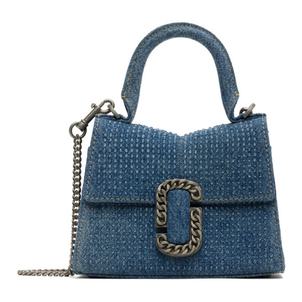 마크제이콥스 마크 제이콥스 Marc Jacobs Blue The St. Marc Mini Denim Top Handle Bag 241190F046021