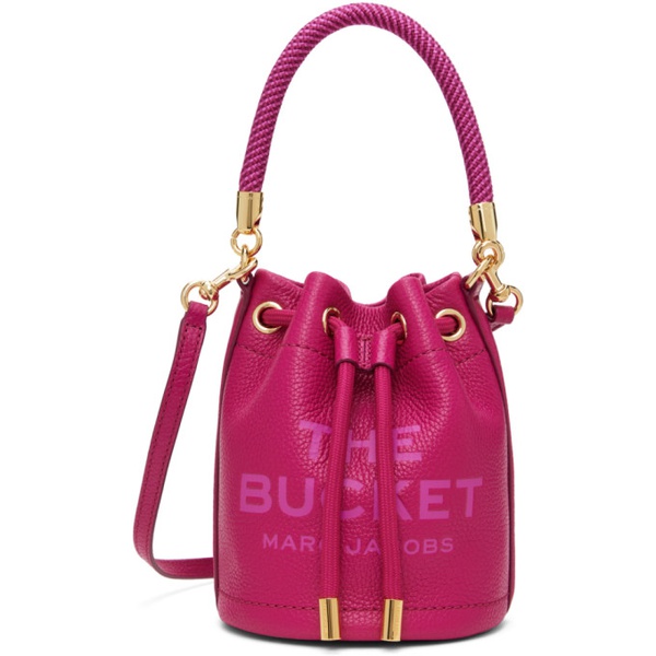 마크제이콥스 마크 제이콥스 Marc Jacobs Pink The Leather Mini Bucket Bag 241190F048008
