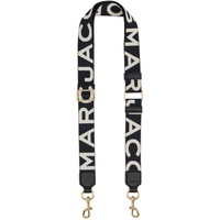마크 제이콥스 Marc Jacobs Black & White The Thin Logo Webbing Shoulder Strap 241190F283005