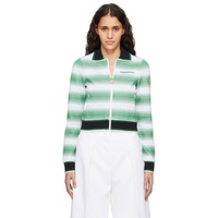 카사블랑카 Casablanca White & Green Striped Track Jacket 241195F097001