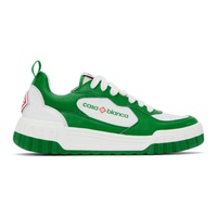 카사블랑카 Casablanca Green & White Court Sneakers 241195F128003