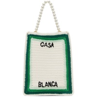 카사블랑카 Casablanca White Mini Crochet Tote 241195M172001
