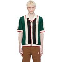 카사블랑카 Casablanca Green Striped Shirt 241195M192049