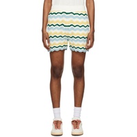 카사블랑카 Casablanca Multicolor Wavy Boucle Shorts 241195M193005
