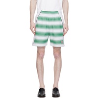 카사블랑카 Casablanca White Gradient Stripe Shorts 241195M193018