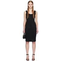 베르사체 진 꾸뛰르 베르사체 Versace Jeans Couture Black Crystal-Cut Midi Dress 241202F054009