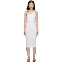 베르사체 진 꾸뛰르 베르사체 Versace Jeans Couture White Baroque Buckle Midi Dress 241202F054017