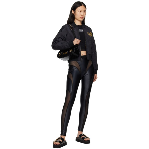 베르사체 베르사체 진 꾸뛰르 베르사체 Versace Jeans Couture Black Padded Reversible Bomber Jacket 241202F058000