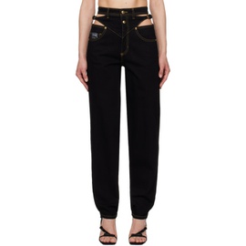 베르사체 진 꾸뛰르 베르사체 Versace Jeans Couture Black Cutout Jeans 241202F069009