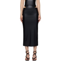 베르사체 진 꾸뛰르 베르사체 Versace Jeans Couture Black Hardware Maxi Skirt 241202F093003