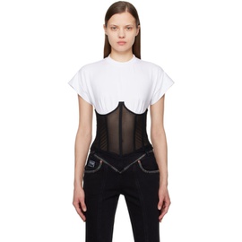 베르사체 진 꾸뛰르 베르사체 Versace Jeans Couture White & Black Warranty T-Shirt 241202F110010