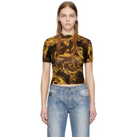베르사체 진 꾸뛰르 베르사체 Versace Jeans Couture Black Graphic T-Shirt 241202F110030