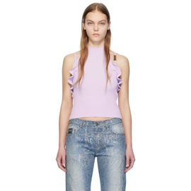 베르사체 진 꾸뛰르 베르사체 Versace Jeans Couture Purple Rib Camisole 241202F111004