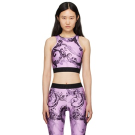 베르사체 진 꾸뛰르 베르사체 Versace Jeans Couture Purple Printed Tank Top 241202F111014