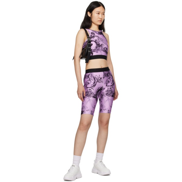 베르사체 베르사체 진 꾸뛰르 베르사체 Versace Jeans Couture Purple Printed Tank Top 241202F111014