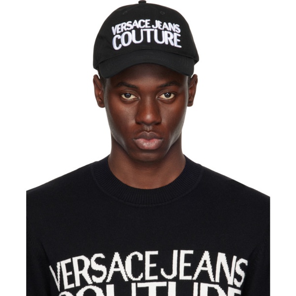 베르사체 베르사체 진 꾸뛰르 베르사체 Versace Jeans Couture Black Logo Baseball Cap 241202M139032