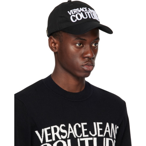 베르사체 베르사체 진 꾸뛰르 베르사체 Versace Jeans Couture Black Logo Baseball Cap 241202M139032