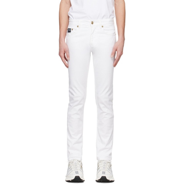 베르사체 베르사체 진 꾸뛰르 베르사체 Versace Jeans Couture White Slim-Fit Jeans 241202M186006