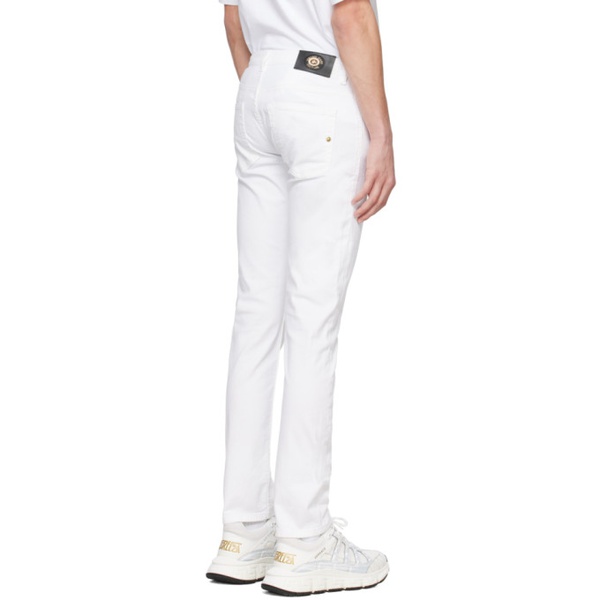 베르사체 베르사체 진 꾸뛰르 베르사체 Versace Jeans Couture White Slim-Fit Jeans 241202M186006