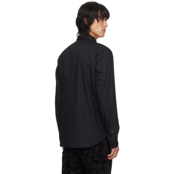 베르사체 베르사체 진 꾸뛰르 베르사체 Versace Jeans Couture Black V-Emblem Shirt 241202M192061