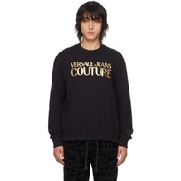 베르사체 진 꾸뛰르 베르사체 Versace Jeans Couture Black Glittered Sweatshirt 241202M204035
