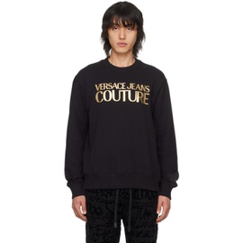 베르사체 진 꾸뛰르 베르사체 Versace Jeans Couture Black Glittered Sweatshirt 241202M204035