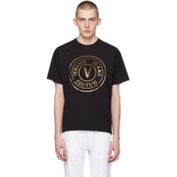 베르사체 진 꾸뛰르 베르사체 Versace Jeans Couture Black V-Emblem T-Shirt 241202M213000