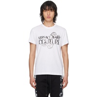 베르사체 진 꾸뛰르 베르사체 Versace Jeans Couture White Watercolor Couture T-Shirt 241202M213023