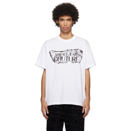 베르사체 진 꾸뛰르 베르사체 Versace Jeans Couture White Magazine T-Shirt 241202M213029