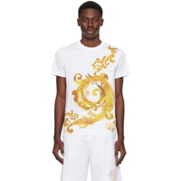 베르사체 진 꾸뛰르 베르사체 Versace Jeans Couture White Watercolor Couture T-Shirt 241202M213038