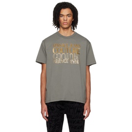 베르사체 진 꾸뛰르 베르사체 Versace Jeans Couture Khaki Bonded T-Shirt 241202M213062