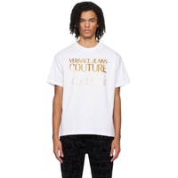 베르사체 진 꾸뛰르 베르사체 Versace Jeans Couture White Bonded T-Shirt 241202M213063