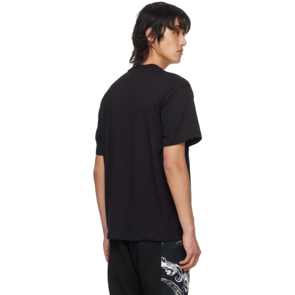 베르사체 베르사체 진 꾸뛰르 베르사체 Versace Jeans Couture Black Bonded T-Shirt 241202M213072