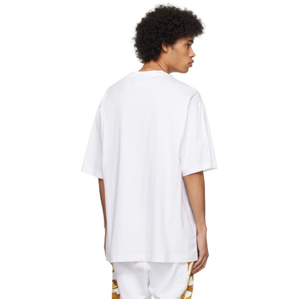 베르사체 베르사체 진 꾸뛰르 베르사체 Versace Jeans Couture White Upside Down T-Shirt 241202M213079