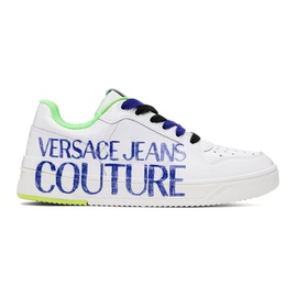 베르사체 진 꾸뛰르 베르사체 Versace Jeans Couture White Starlight Logo Sneakers 241202M237011