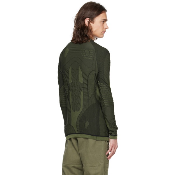  로아 ROA Green Seamless Long Sleeve T-Shirt 241204M201001