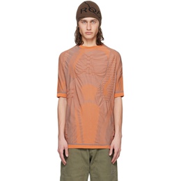 로아 ROA Orange Seamless T-Shirt 241204M213021