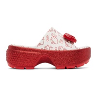 Crocs White & Red Hello Kitty Stomp Slides 241209F124000