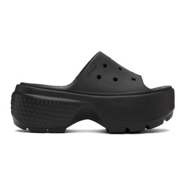 Crocs Black Stomp Slides 241209F124006