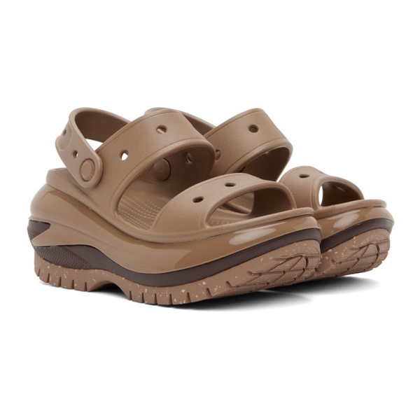 크록스 Crocs Brown Mega Crush Sandals 241209F124014