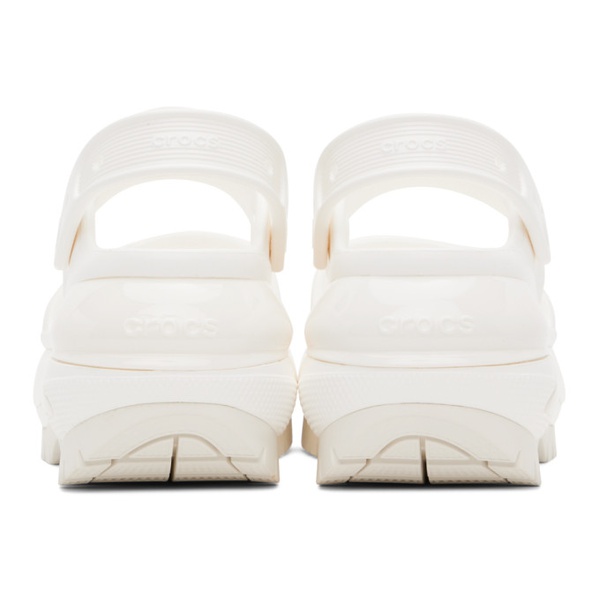크록스 Crocs White Mega Crush Sandals 241209F124015