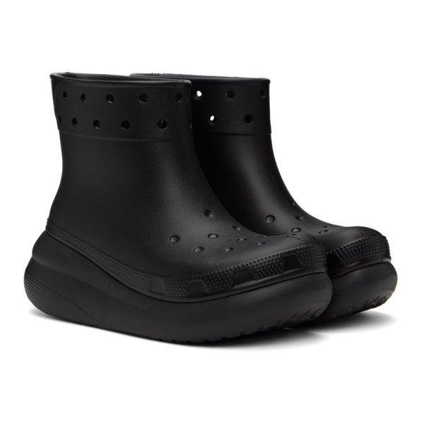 크록스 Crocs Black Crush Boots 241209M223001