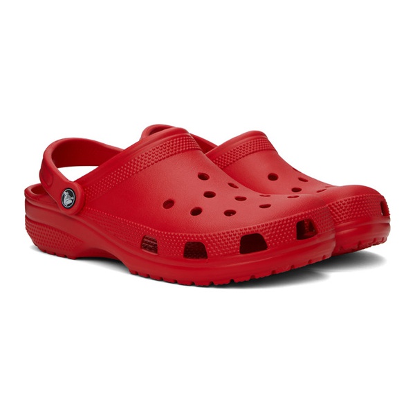 크록스 Crocs Red Classic Clogs 241209M234050
