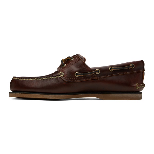 Timberland Brown Classic Two-Eye Boat Shoes 241210M239005