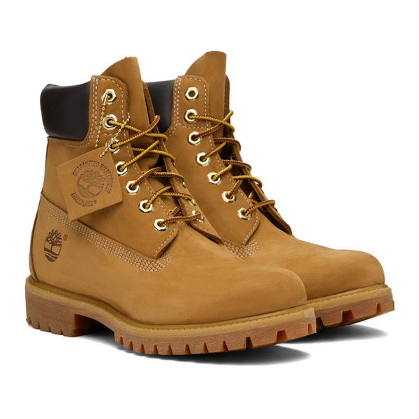  Timberland Beige Premium 6-Inch Waterproof Boots 241210M255011