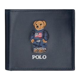 폴로 랄프 로렌 Polo Ralph Lauren Navy Polo Bear Leather Wallet 241213M164001
